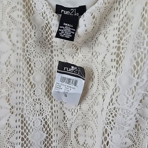 Rue21 Small Cream Lace Overlay Dress With Thin Straps - Picture 6 of 8